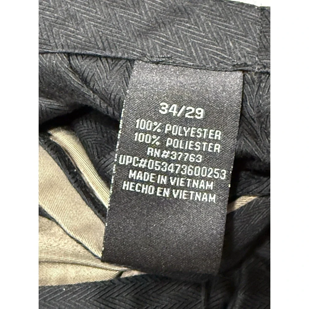 PERRY ELLIS PORTFOLIO Men's Tan Pleated-Front Classic-Fit Dress Pants SZ 33x29‎